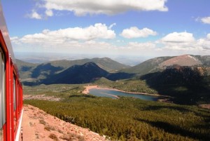 Passing Big Tooth Reservoir on our way up the pull.