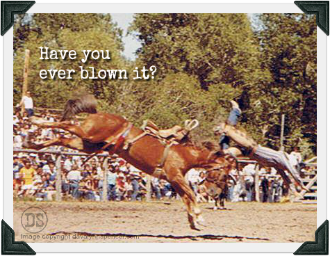 ALT="rider bucked off saddle bronc"