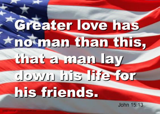 ALT="American flag and John 15:13"