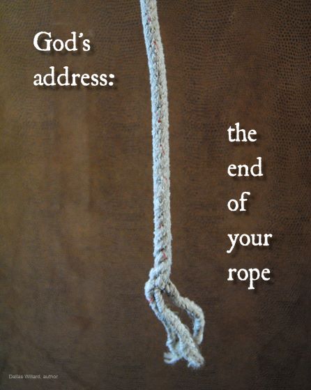 ALT="end of a rope with no knot"