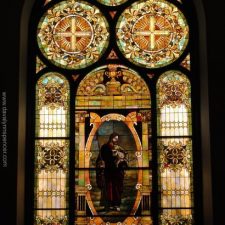 ALT="stained glass window of Jesus"