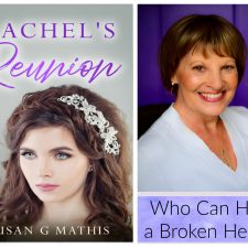 ALT="Susan Mathis and book Rachel's Reunion"
