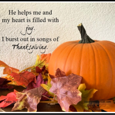 ALT="big orange pumpkin and fall leaves"