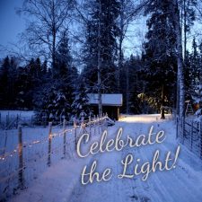 ALT="Christmas lights along a country road"